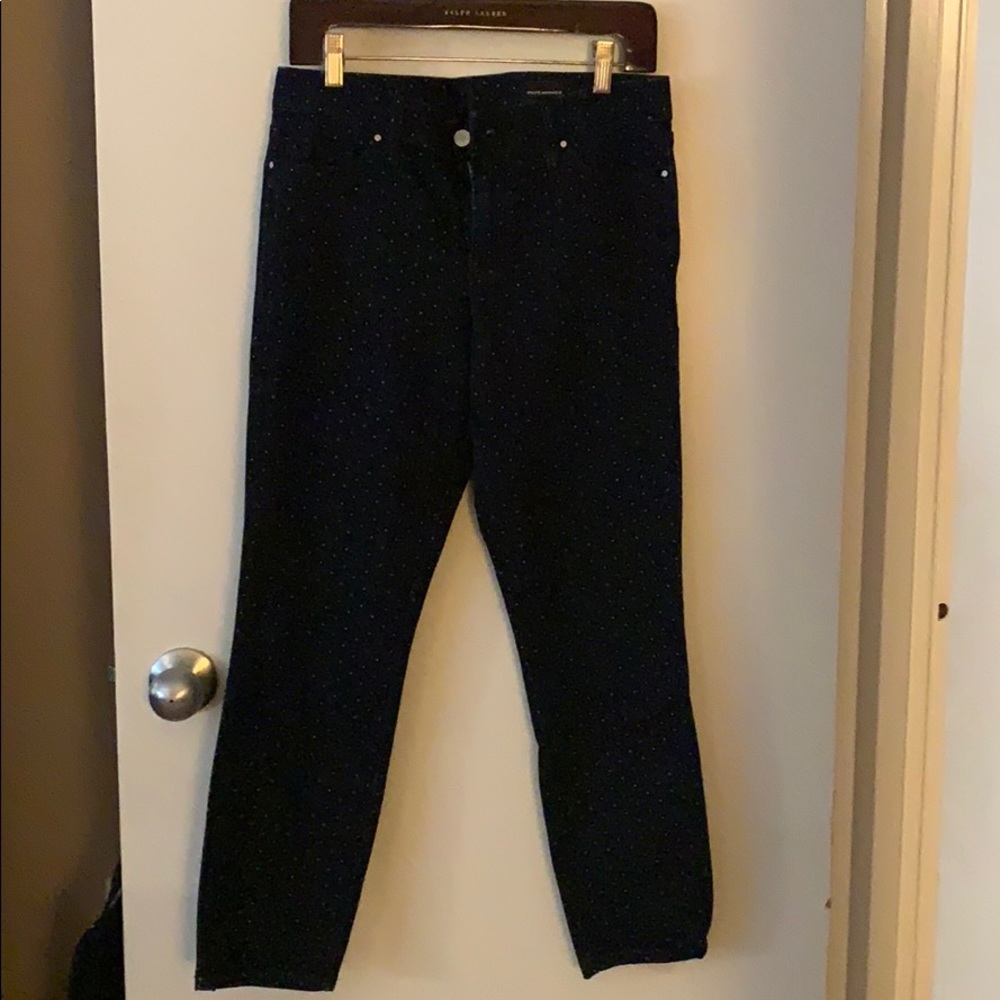 Club Monaco Navy Dot Skinny Jean